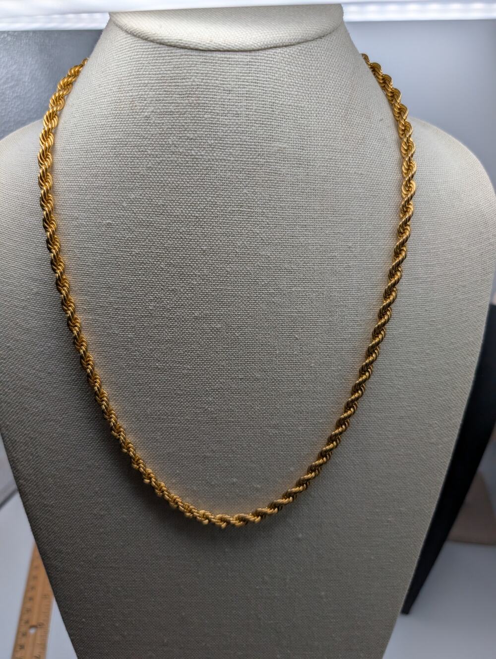 Napier Gold Tone Rope Chain Necklace 20" Classic Fashion Jewelry